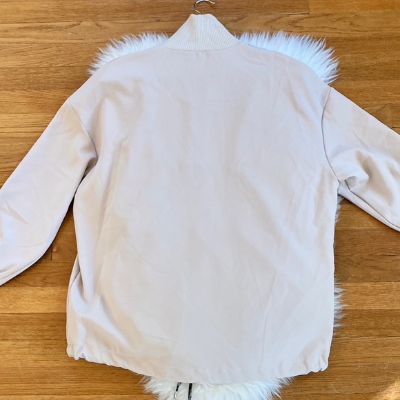 Zara Beige Oversized Ribbed Knit Combo Jacket - Picture 5 of 10